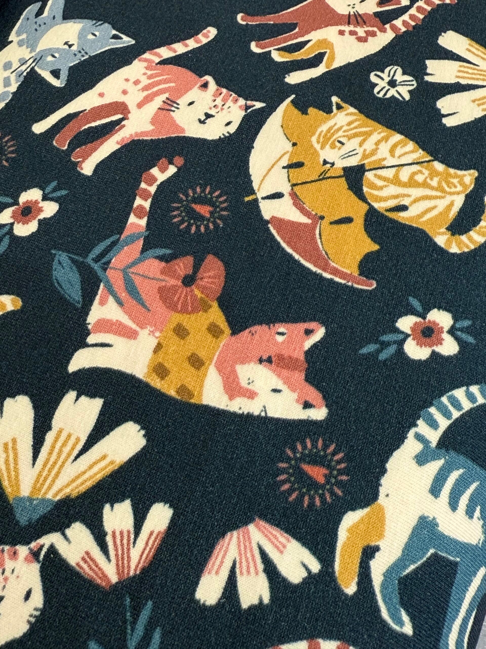 Cats Cotton Jersey By Stof Of Denmark 38 cm Remnant