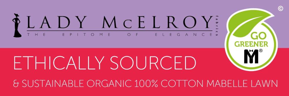 Lady McElroy Vibrant Meadow Cotton Marbelle Lawn 1.65 Metre Remnant