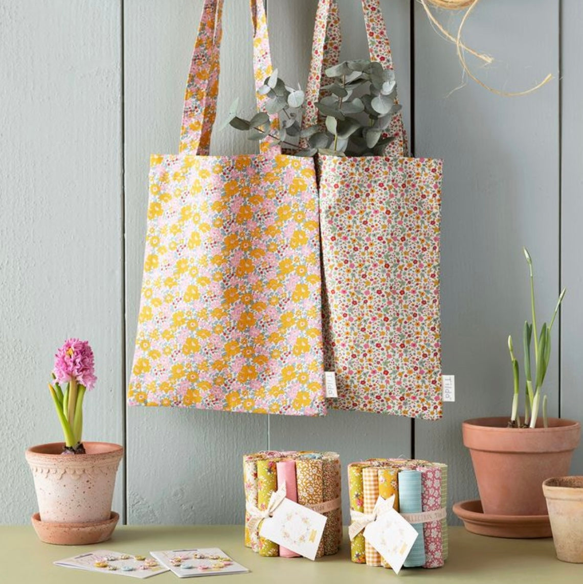 Tilda Creating Memories Fabric Collection - Polkadot Yellow Spring