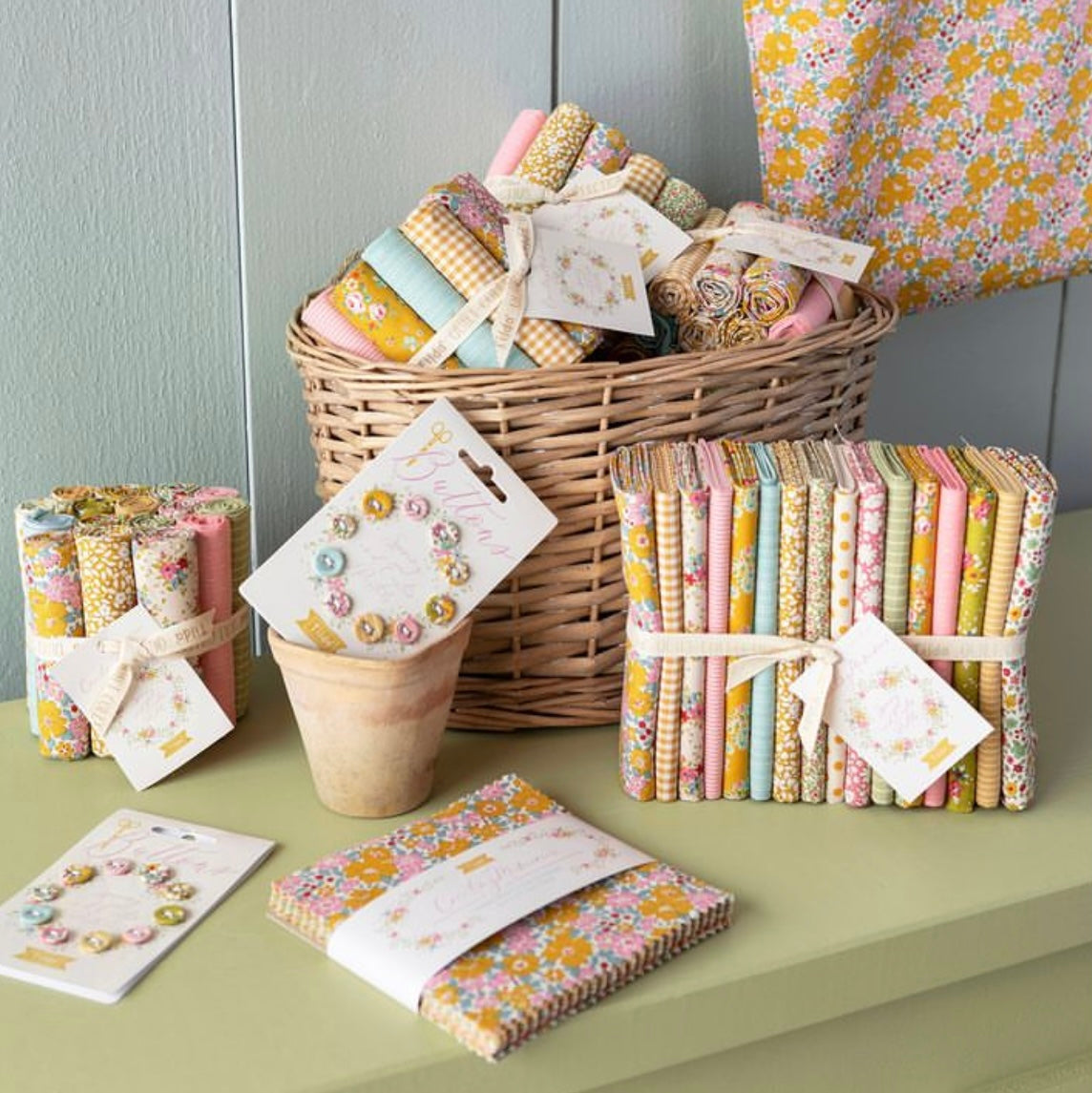 Tilda Creating Memories Fabric Collection - Evie Dove White Spring