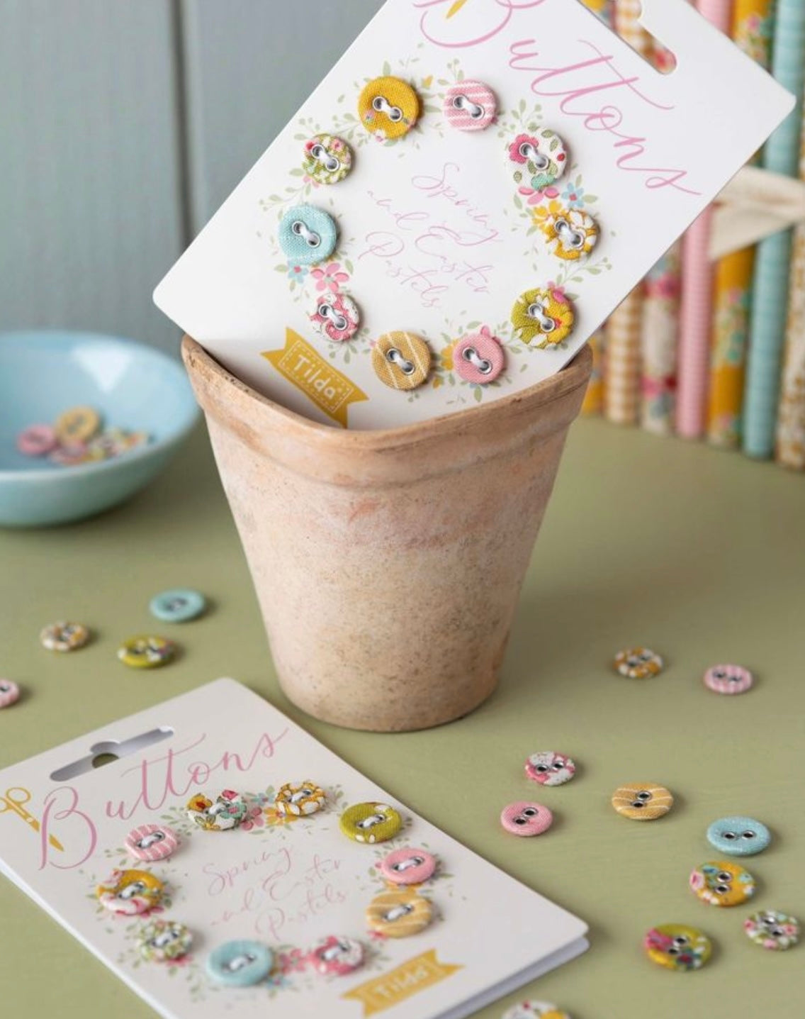 Tilda Creating Memories Fabric Collection - Polkadot Yellow Spring