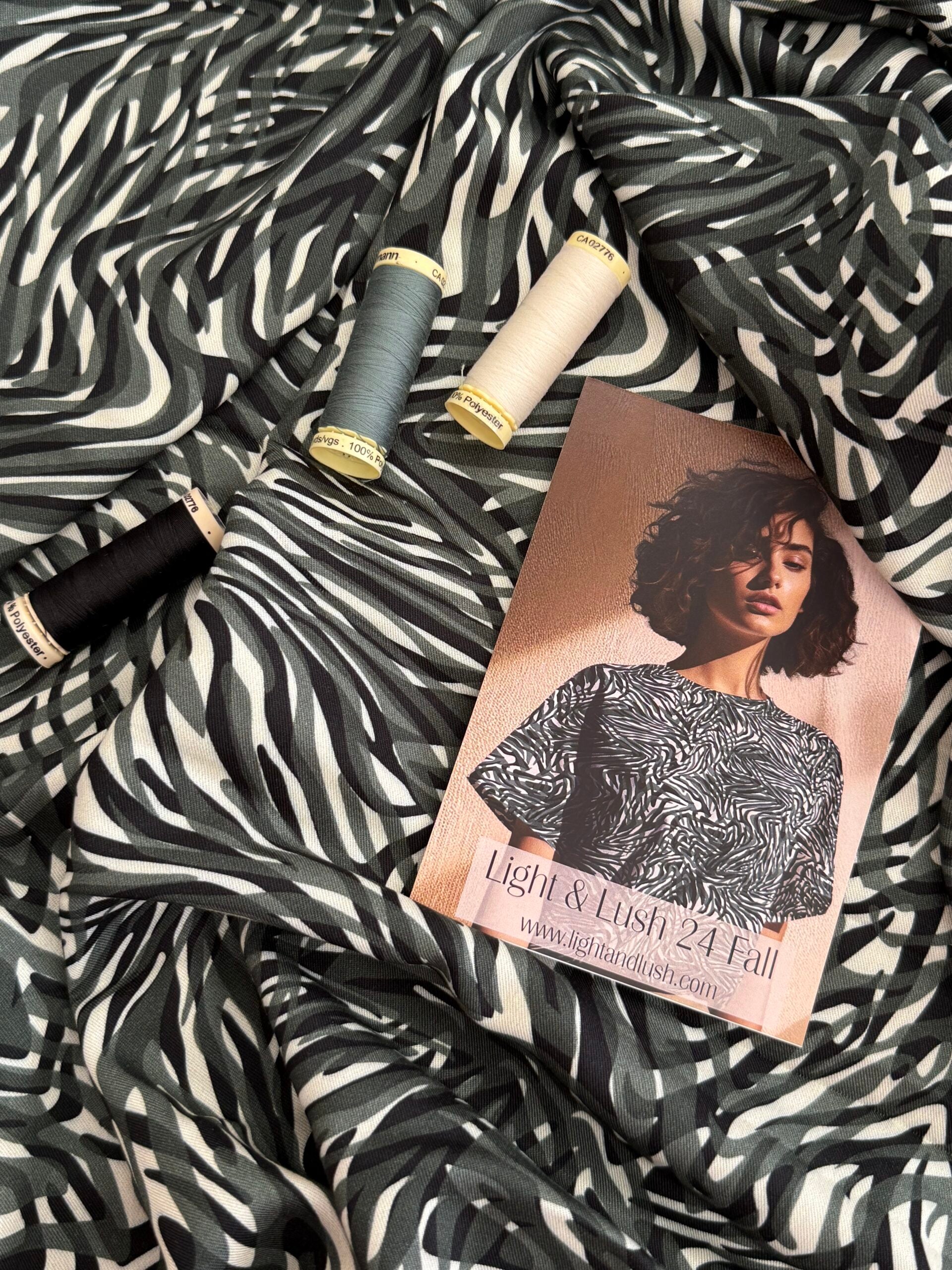 Light & Lush Viscose By Stof Of Denmark - Tropical Garden 1 Metre Remnant