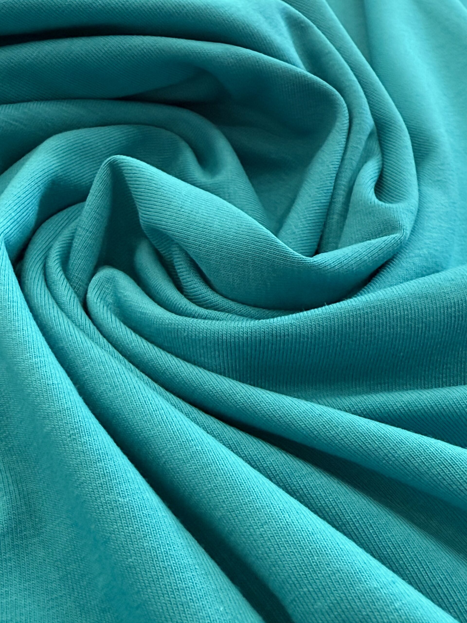 Peacock Blue Cotton Jersey By Stof Fabric Of Denmark