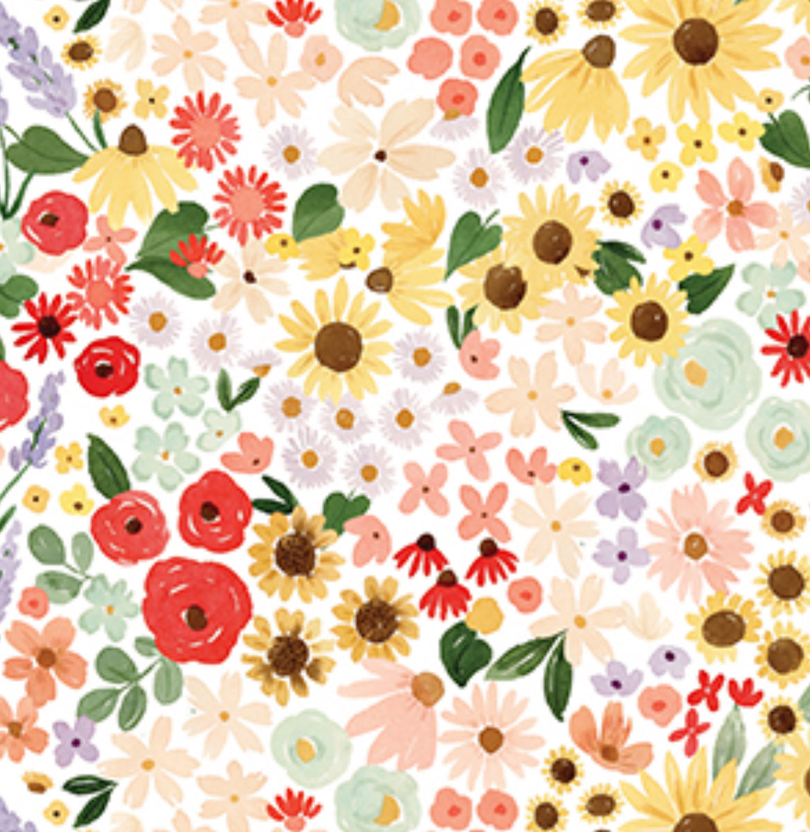 Riley Blake Homemade - Floral White Quilting Cotton