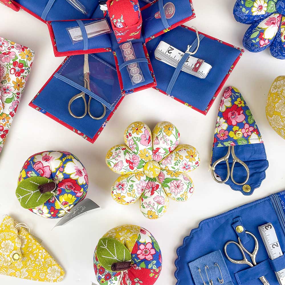 Liberty Flower Pin Cushion - Hedgerow Bloom Heirloom 2 Collection