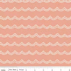 Riley Blake Little Swan - Waves Peaches n Cream Quilting Cotton