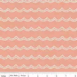 Riley Blake Little Swan - Waves Peaches n Cream Quilting Cotton