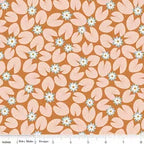 Riley Blake Little Swan - Water Lilies Golden Brown Quilting Cotton