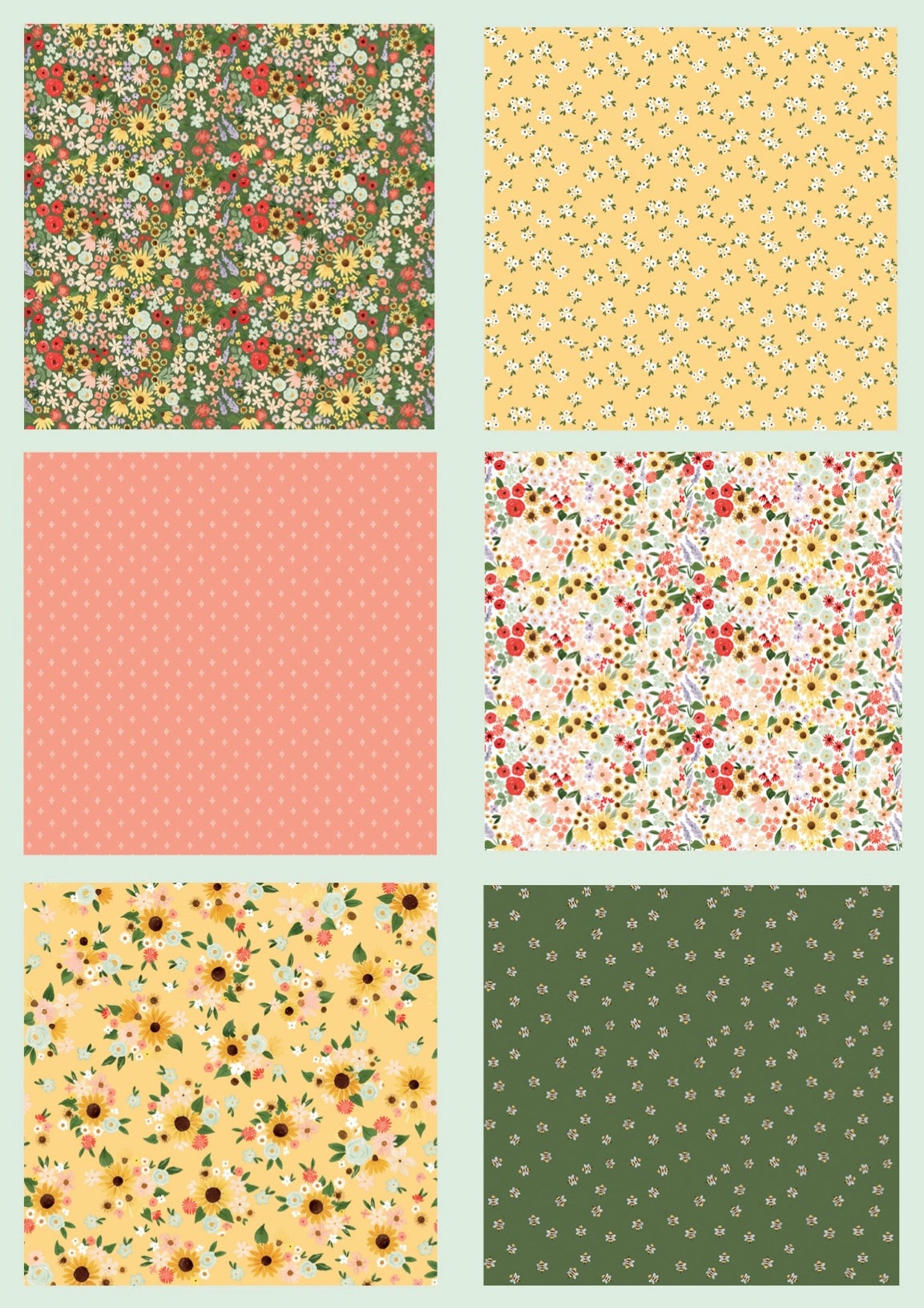 Riley Blake Homemade - Sparkle Coral Quilting Cotton