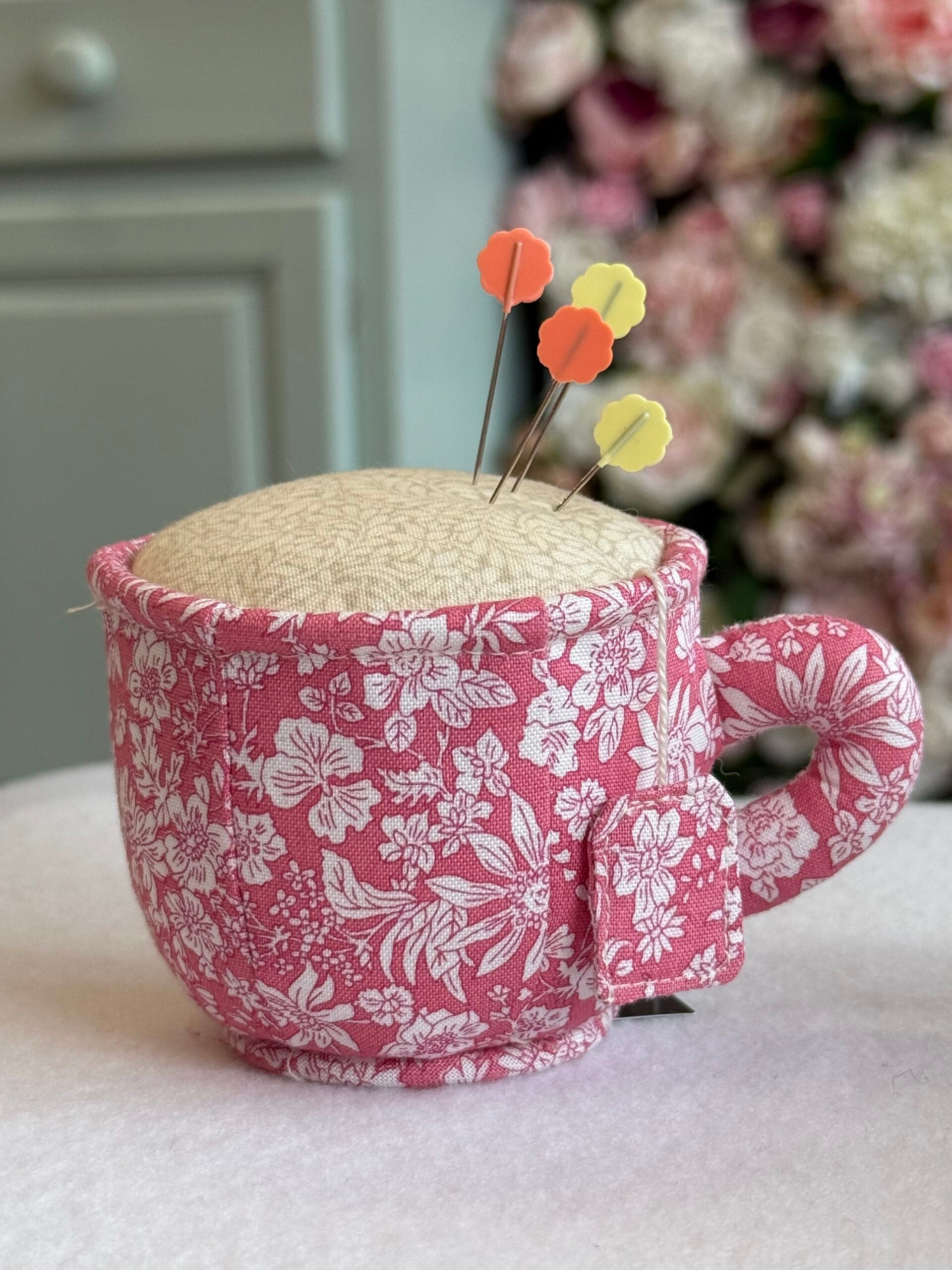 Liberty Pin Cushion - Teacup Emily Belle Pink