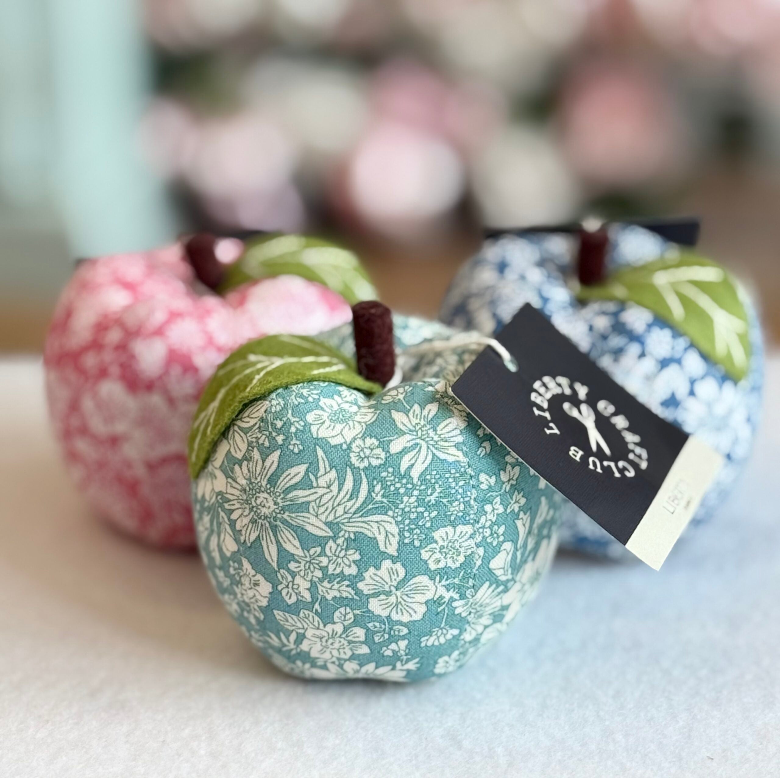 Liberty Pin Cushion - Apple Emily Belle Green