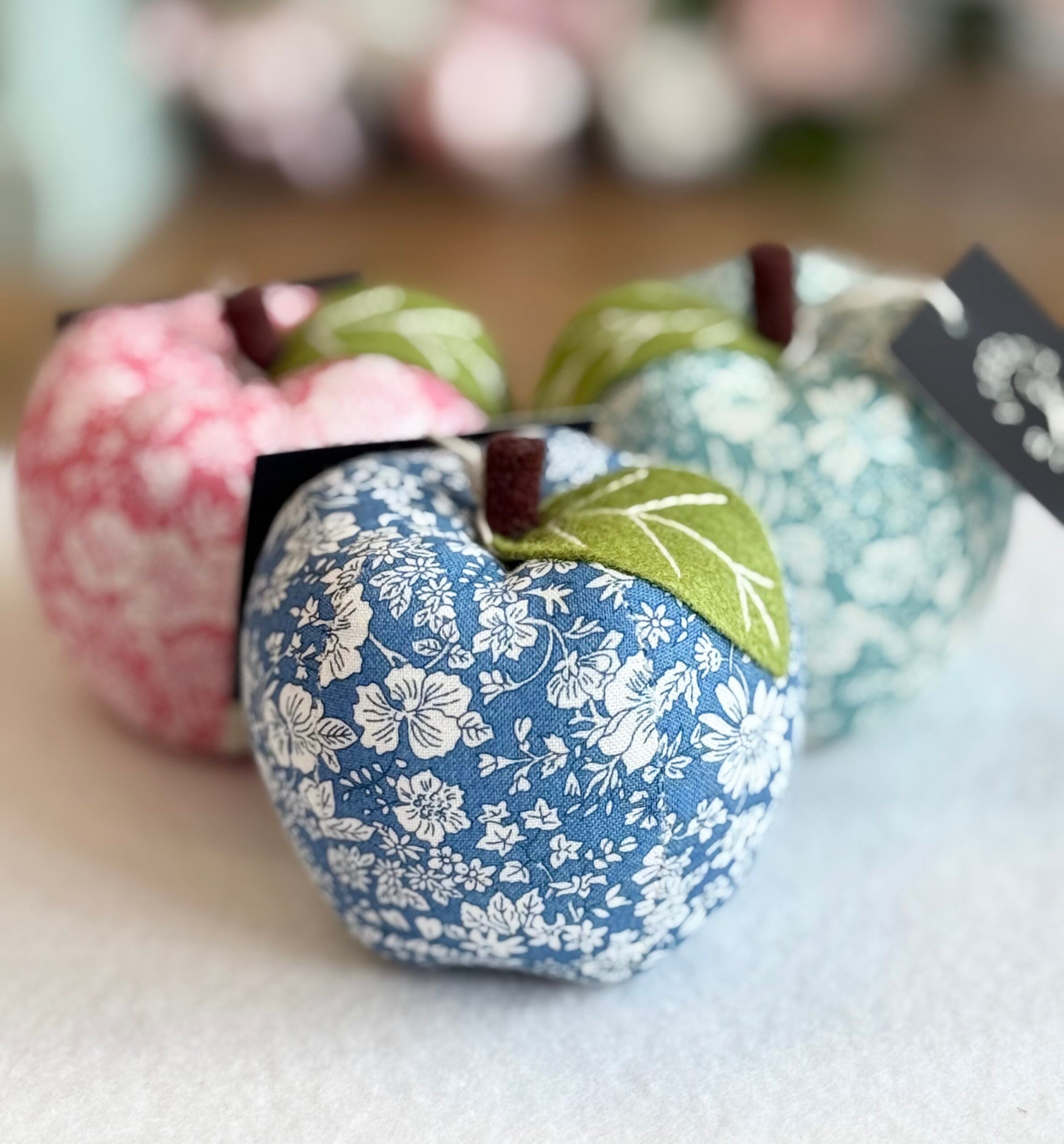 Liberty Pin Cushion - Apple Emily Belle Blue