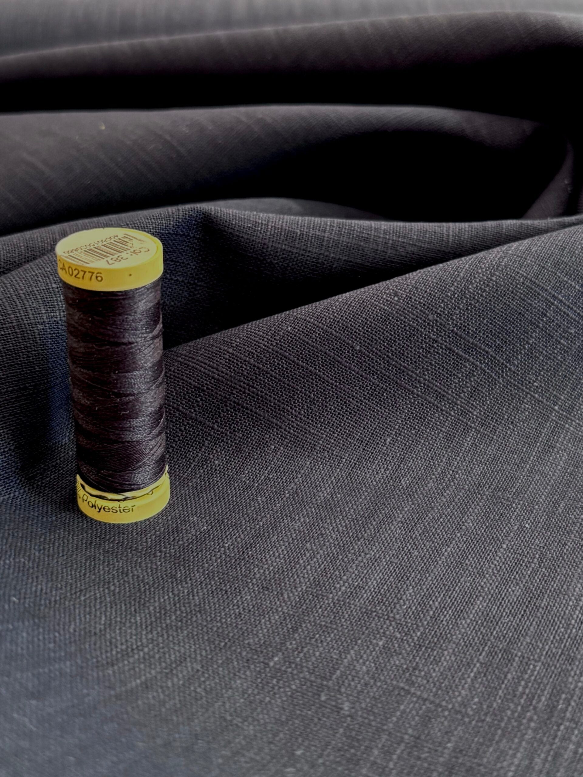 Ramie Cotton Blend Navy Blue