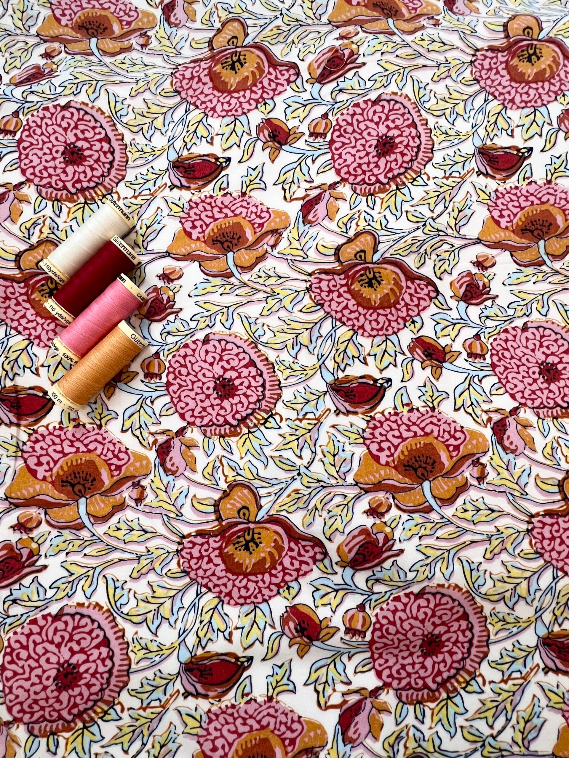 Fleur Ivory Tencel Lawn