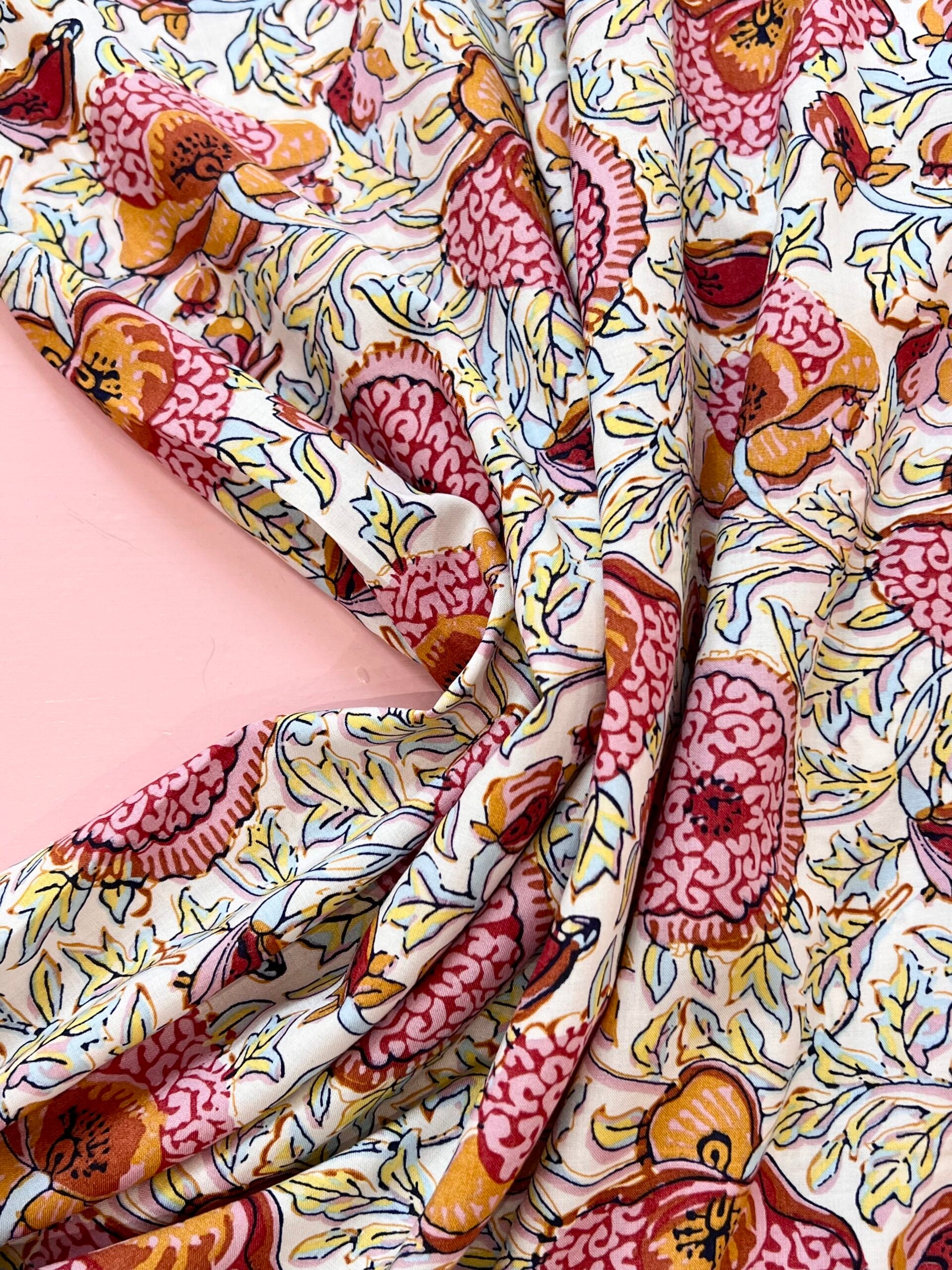 Fleur Ivory Tencel Lawn