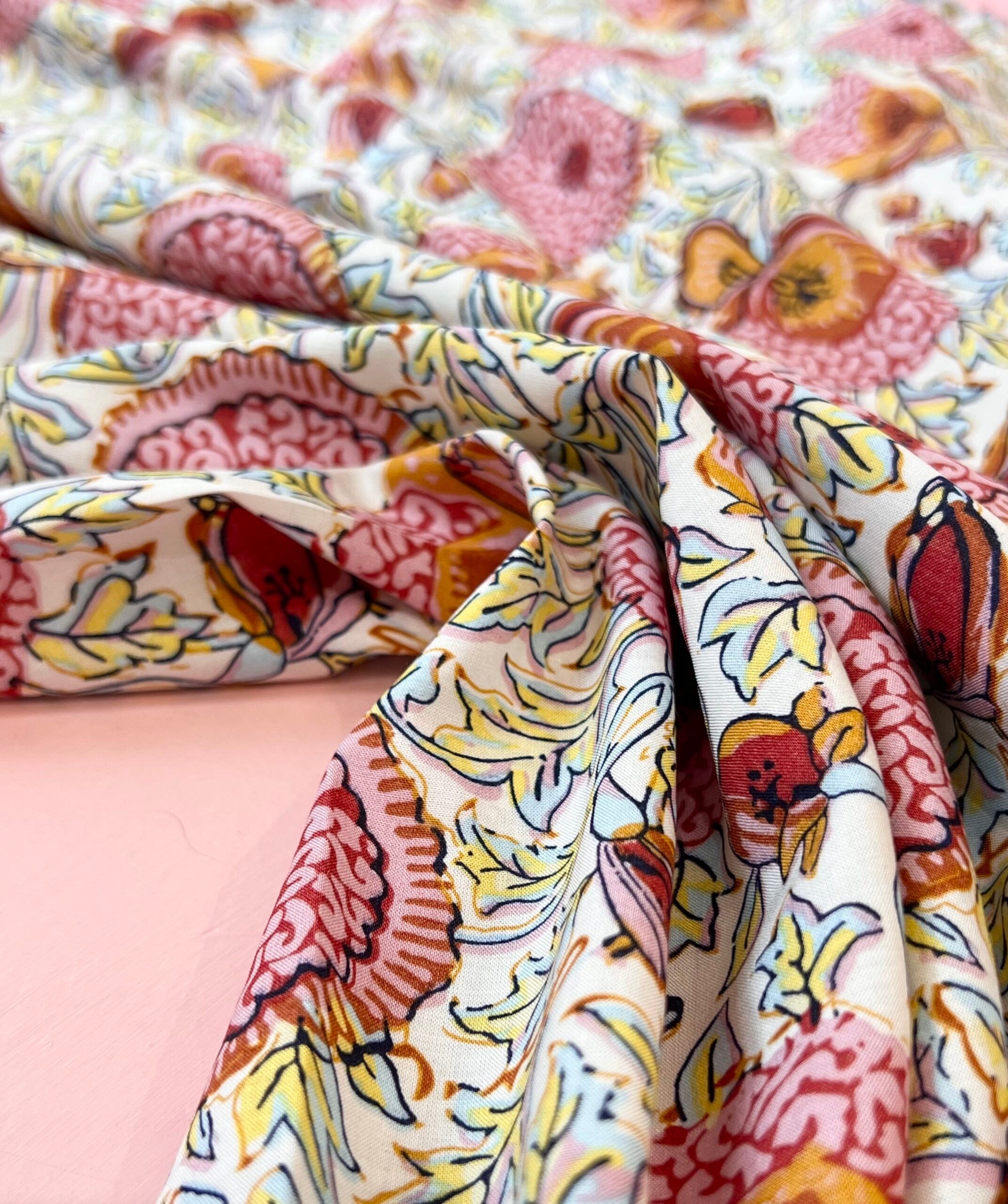 Fleur Ivory Tencel Lawn