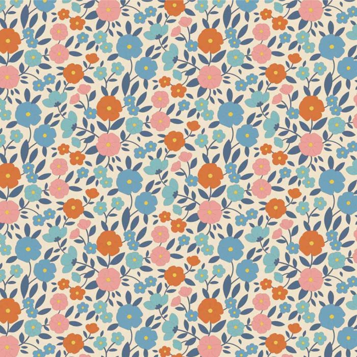 Wallflower By Tilda Fat Quarter Bundle x 5 Blue