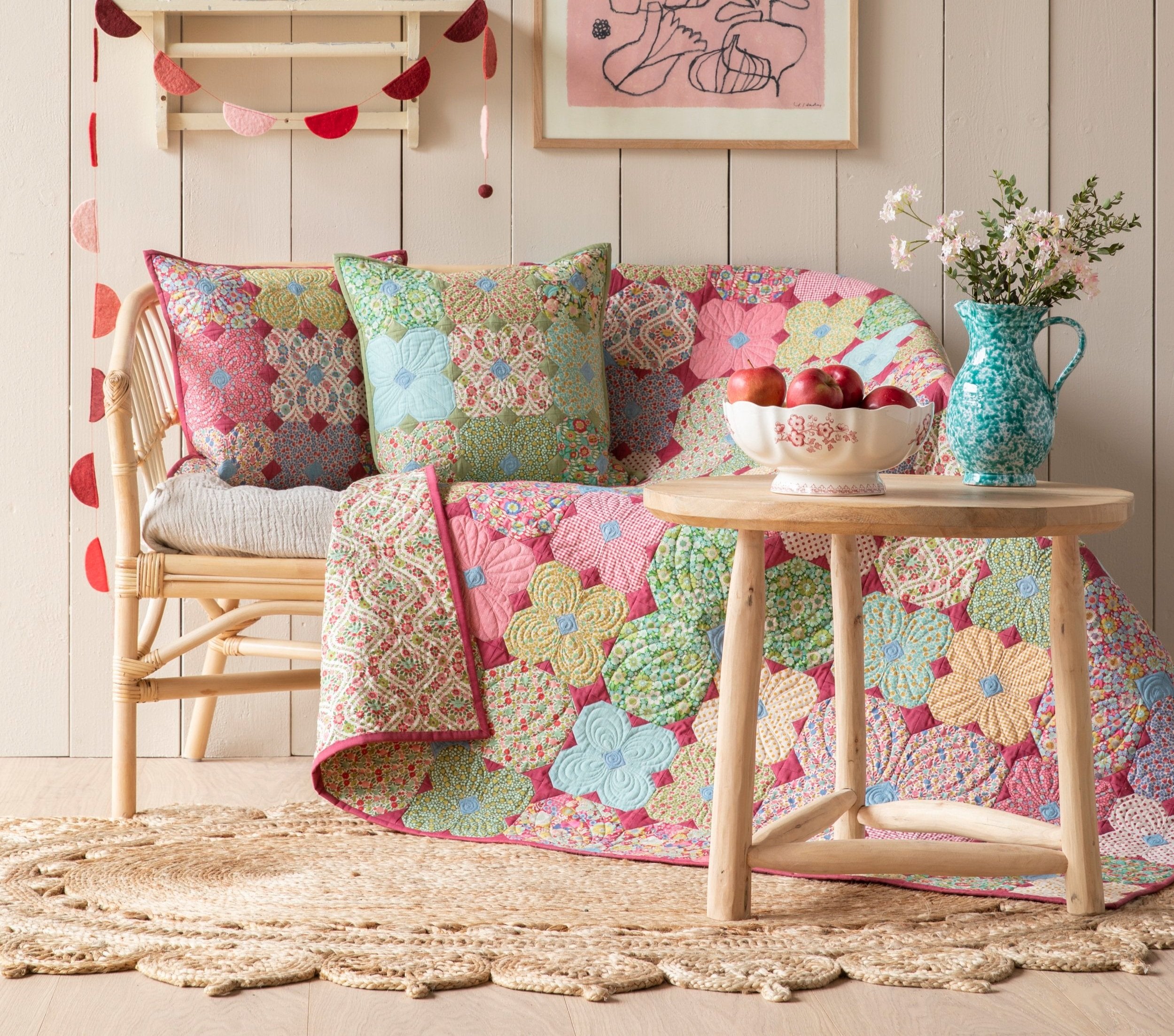 Wallflower By Tilda Fat Quarter Bundle x 5 Blue