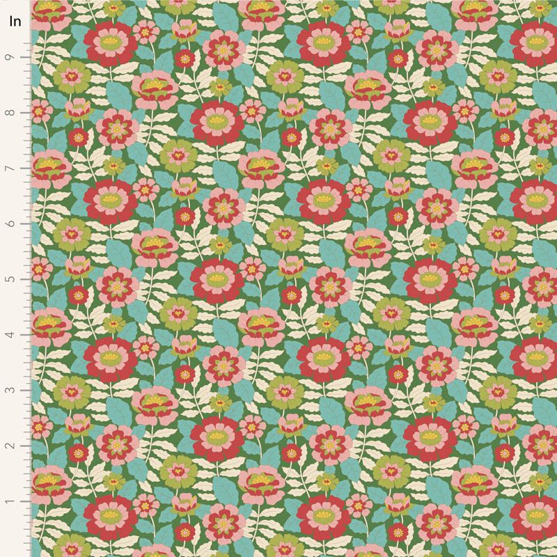 Wallflower By Tilda Fat Quarter Bundle x 5 Green