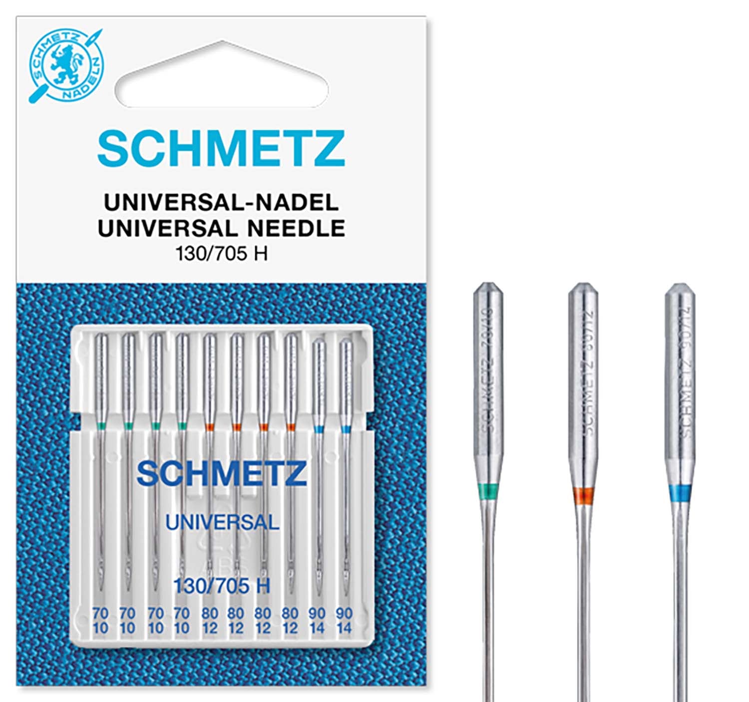 Schmetz Sewing Machine Needles - Universal Assorted Sizes 10 Pack