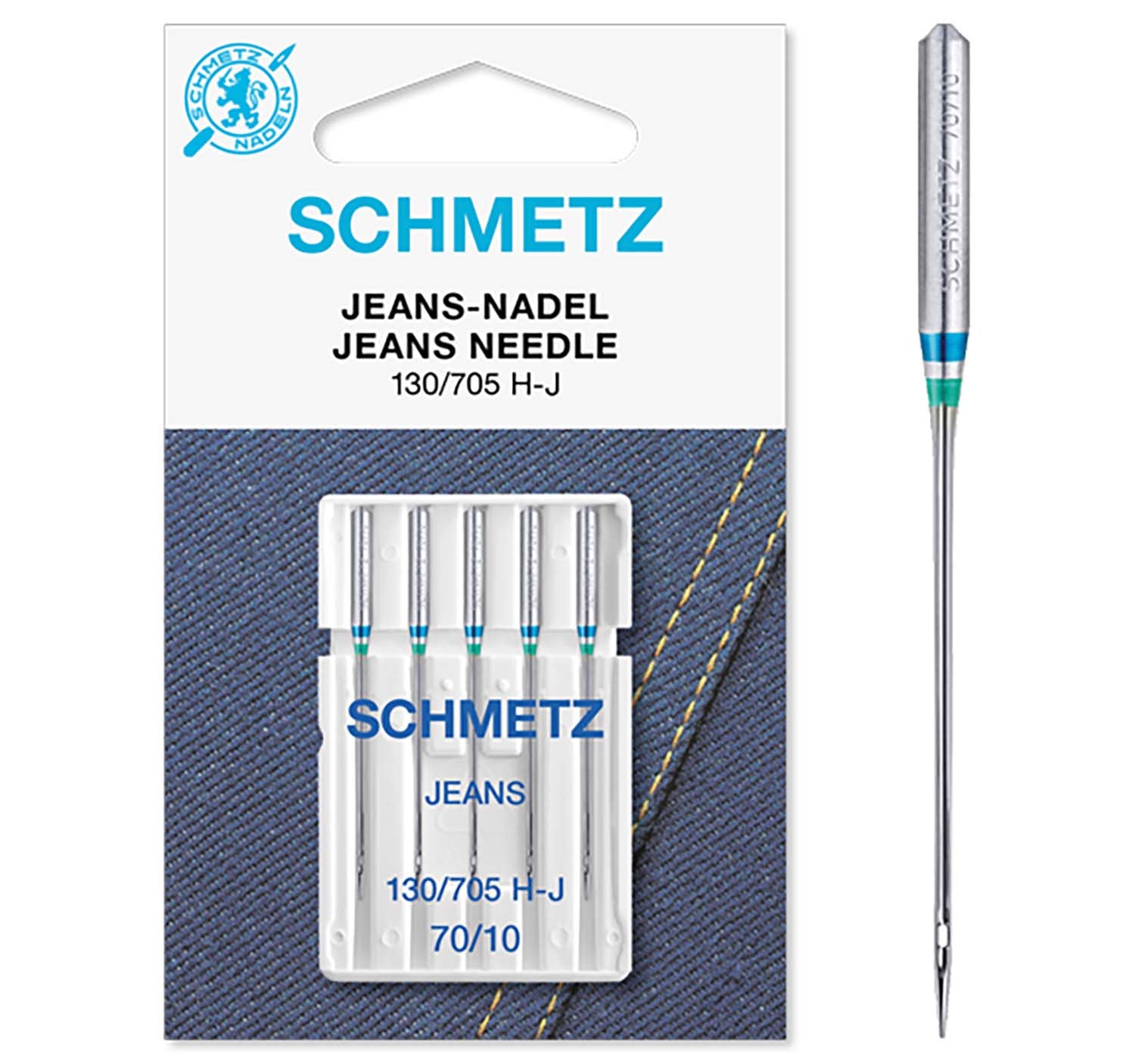 Schmetz Sewing Machine Needles -  Jeans 70/10 5 Pack