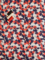 Abstract Flowers Viscose 2 Metre Remnant