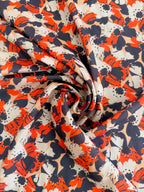 Abstract Flowers Viscose 2 Metre Remnant