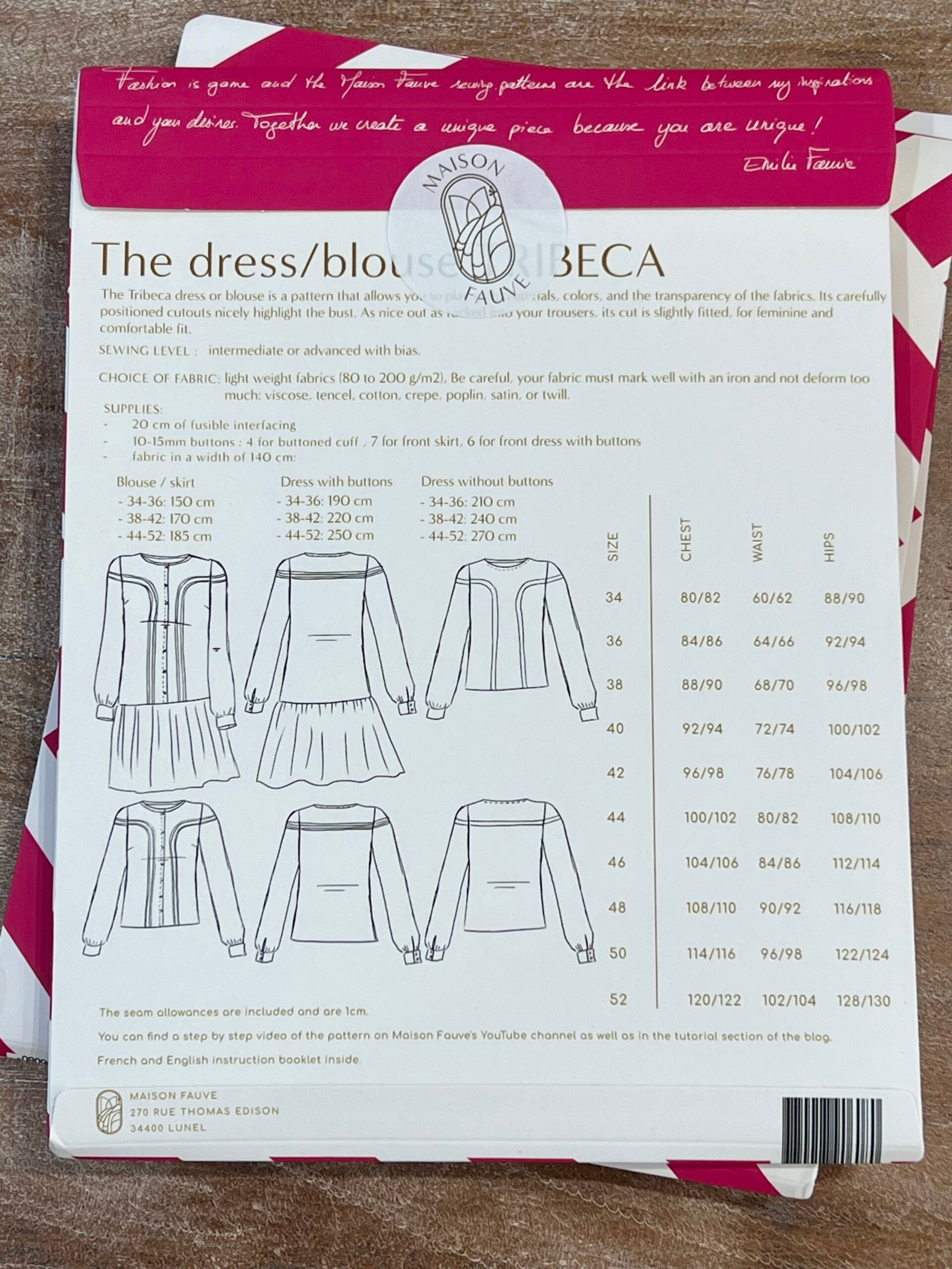 Tribeca Blouse And Dress By Maison Fauve