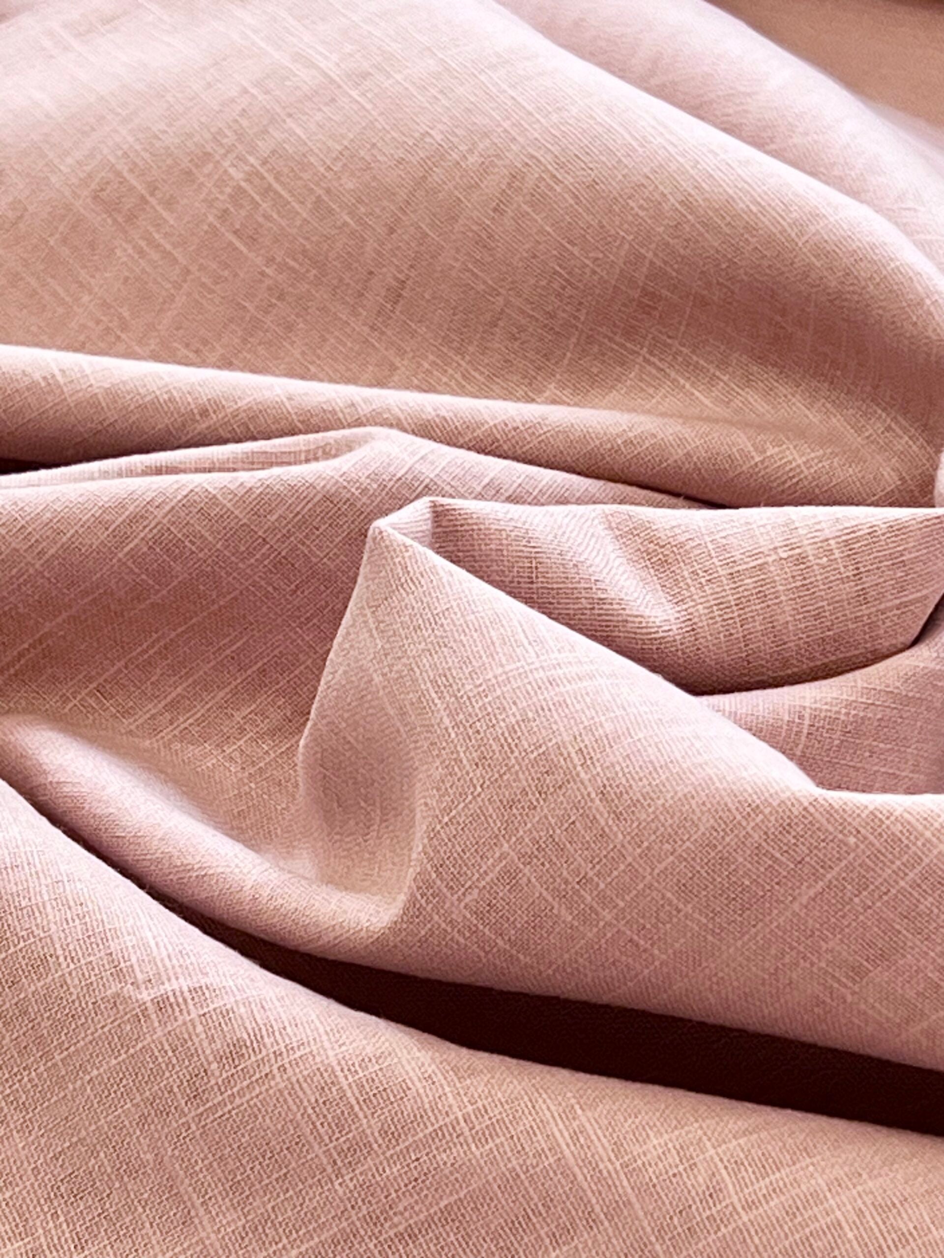 Lady McElroy Cruise Enzyme Washed Pure Linen Chambray Blush