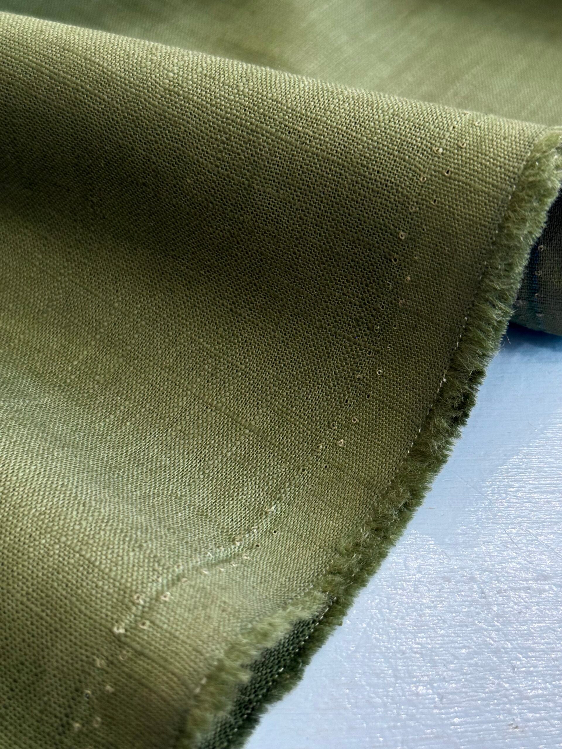 Ramie Cotton Blend Dark Moss Green