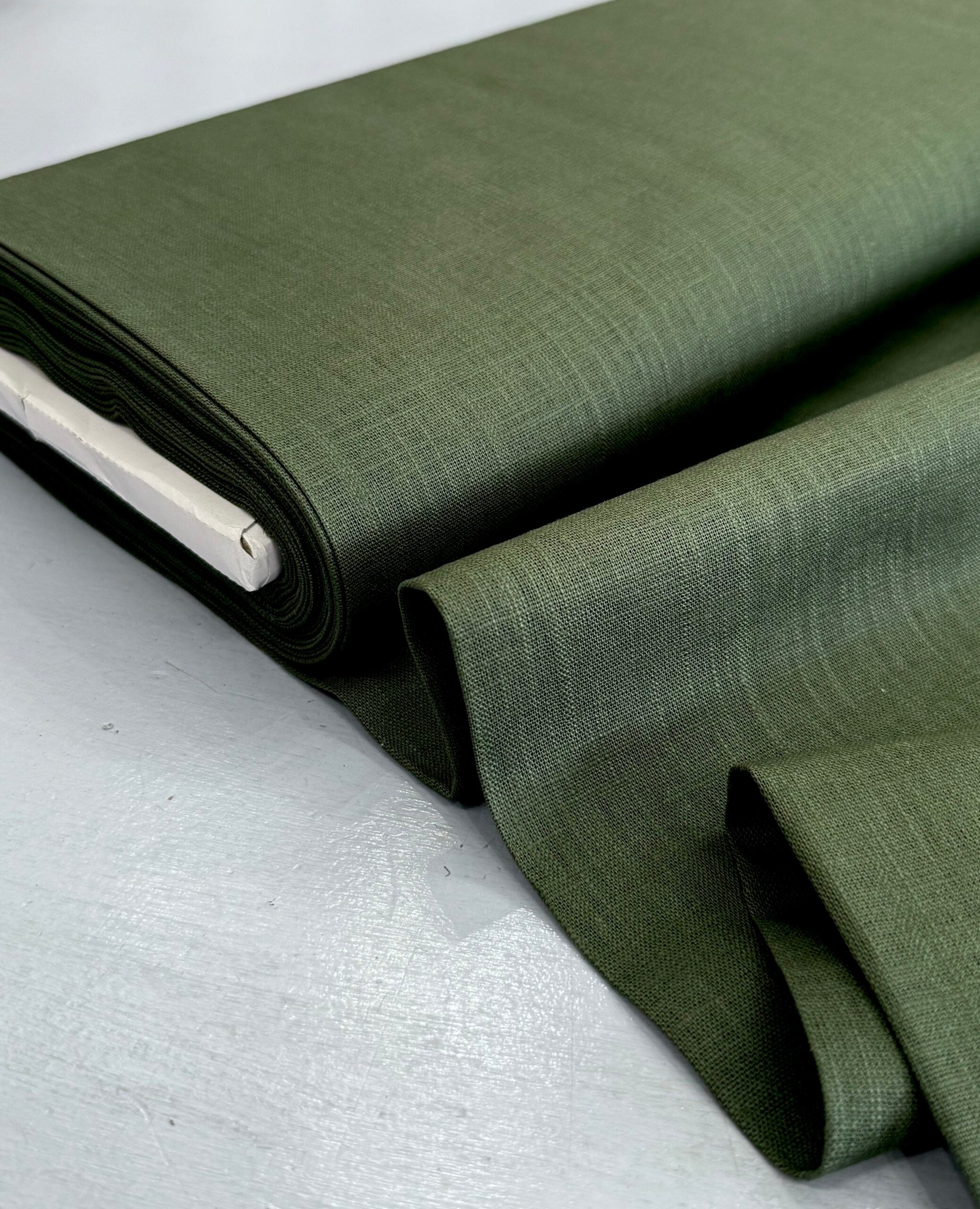 Ramie Cotton Blend Dark Moss Green