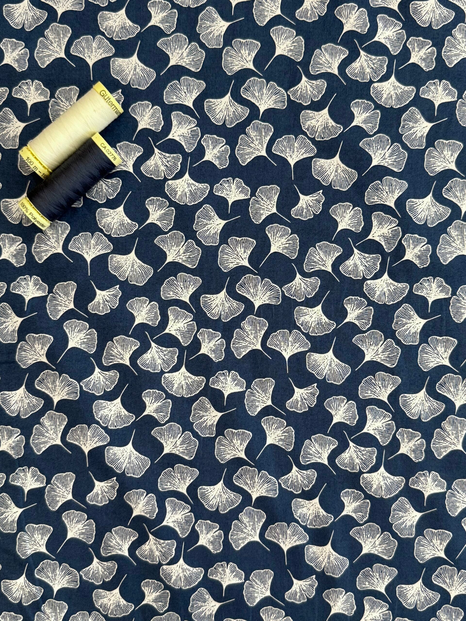 Tiny Ginkgo Pima Cotton Lawn