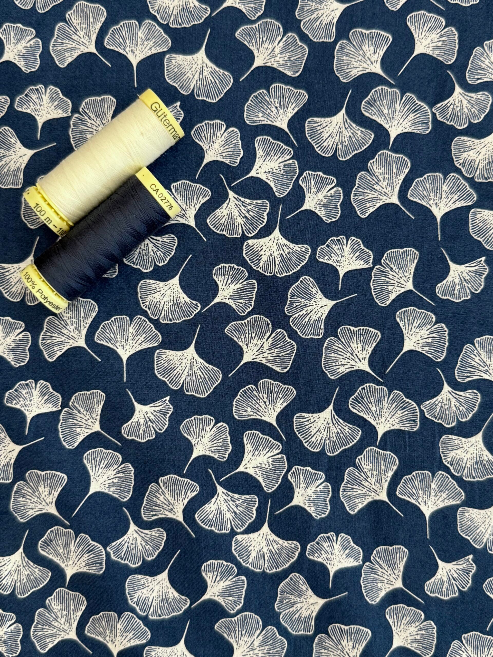 Tiny Ginkgo Pima Cotton Lawn