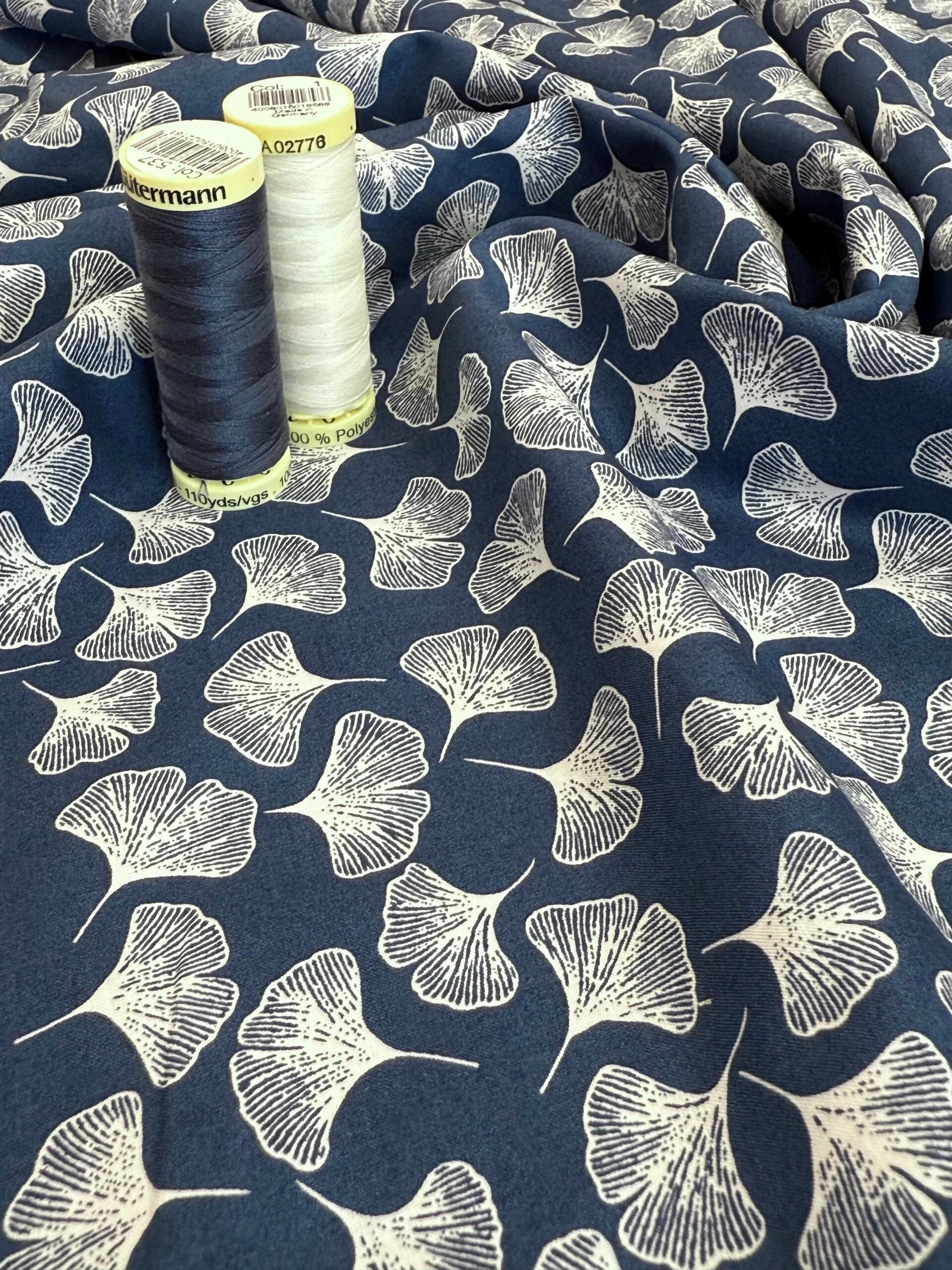 Tiny Ginkgo Pima Cotton Lawn